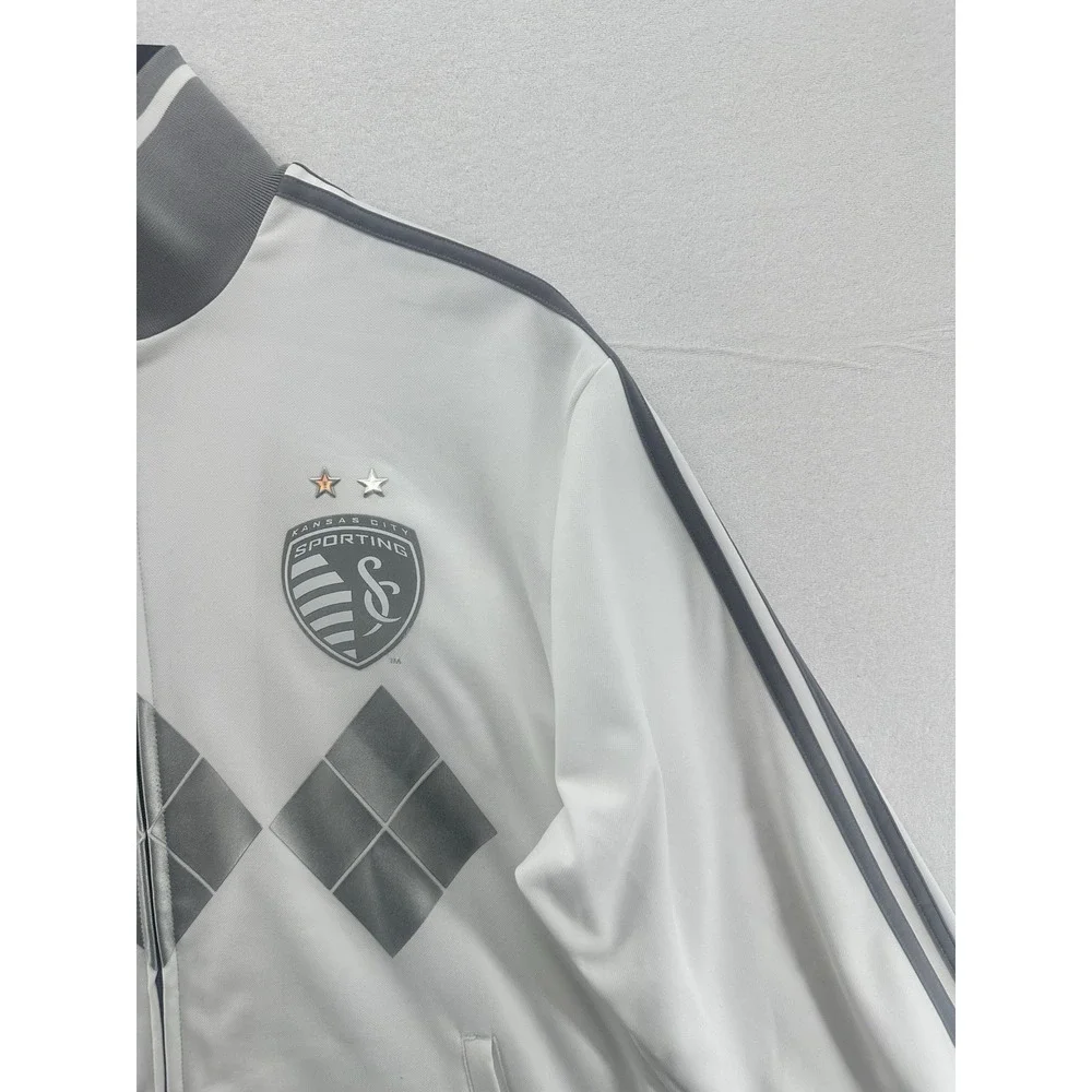 Adidas MLS Kansas City Navy Jacket Full‎ Zip FI1428 Size LARGE $85 MSR